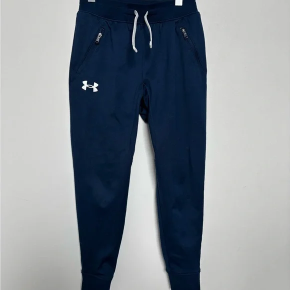 Under Armour Kids Navy Joggers with White Details - Picture 2 of 6
